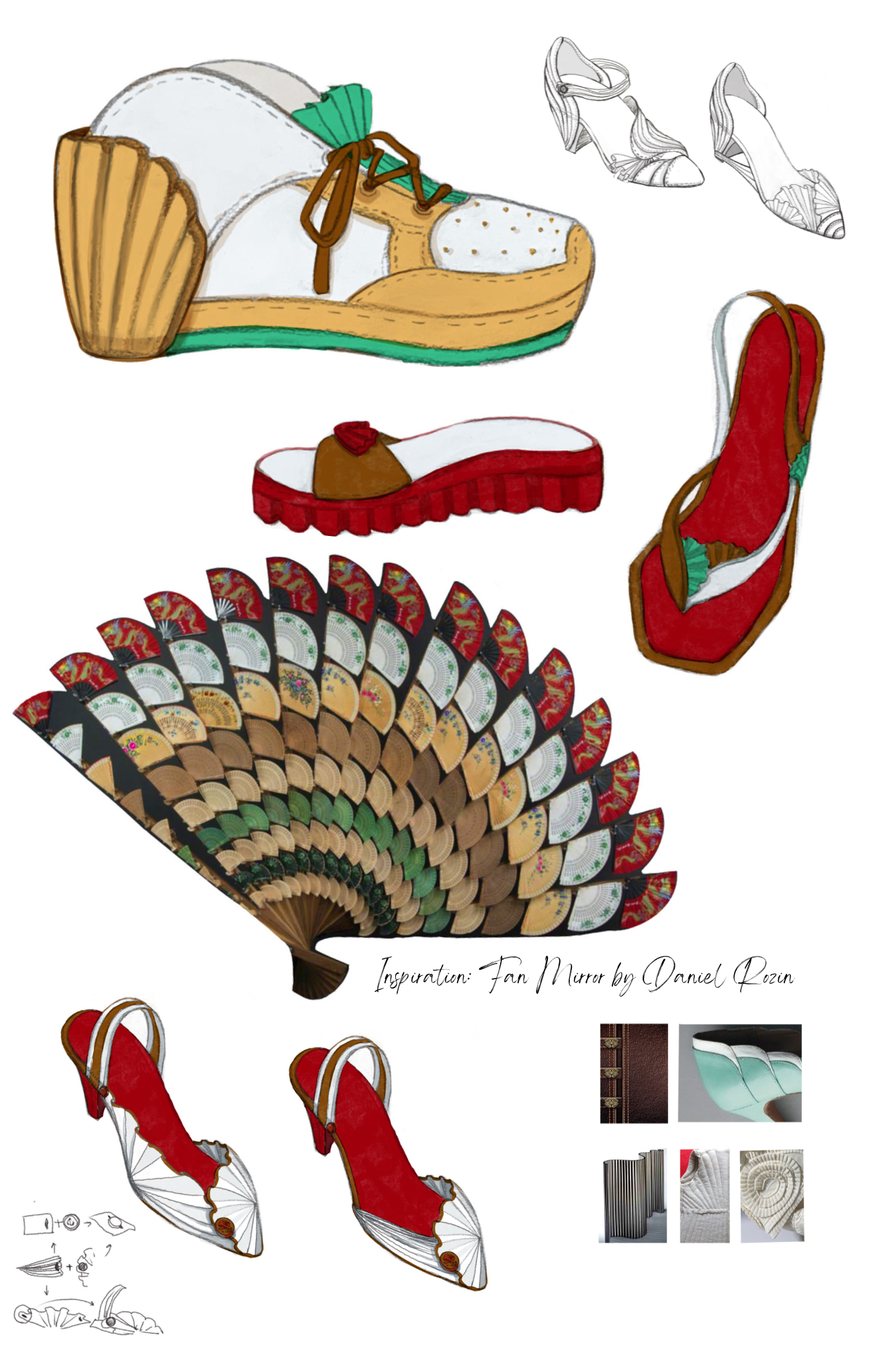 Shoe design collage