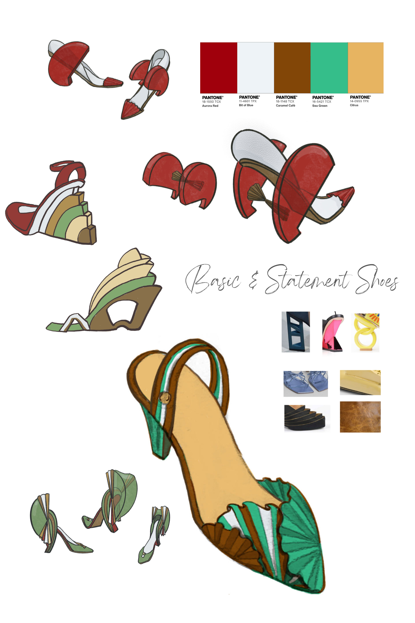 Shoe design collage